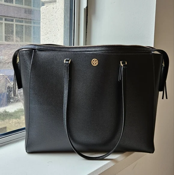 Tory burch textured leather tote best sale
